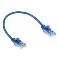 ACT DC9651 LSZH U/UTP CAT6 Datacenter Slimline Patchkabel Snagless | RJ45 Connectoren | Blauw | 1,5 meter - thumbnail