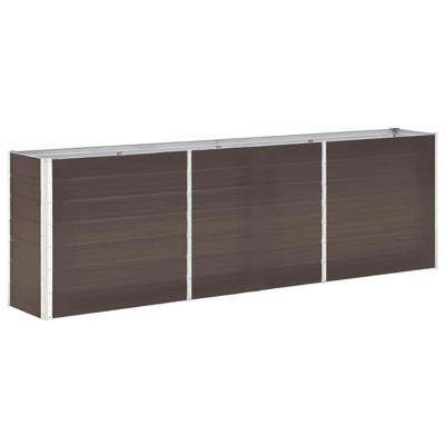 VidaXL Plantenbak verhoogd 240x40x77 cm gegalvaniseerd staal bruin