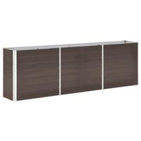 VidaXL Plantenbak verhoogd 240x40x77 cm gegalvaniseerd staal bruin - thumbnail