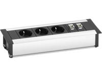 EVOline 159610001000 Stekkerdoos 3-voudig Aluminium, Zwart Randaarde stekker 1 stuk(s) - thumbnail