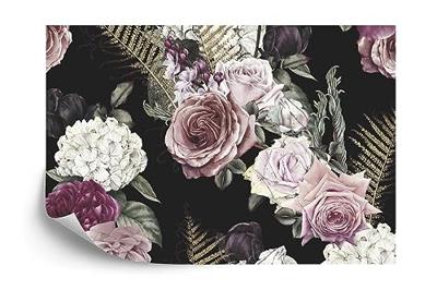 Fotobehang - Roze rozen in Vintage Stijl, in 11 maten te koop, incl behanglijm