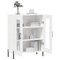 Dressoir 69,5x34x90 cm bewerkt hout wit - thumbnail