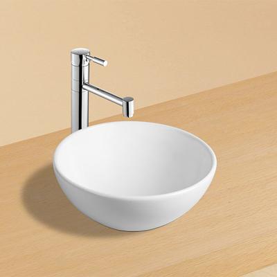 Wiesbaden Luna waskom rond 32x13 cm keramiek glans wit
