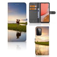 Samsung Galaxy A72 | Telefoonhoesje | Met pasjeshouder | Koe - thumbnail