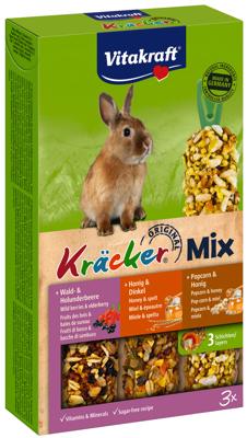 Vitakraft Kräcker Trio Mix dwergkonijnensnack 3-in-1