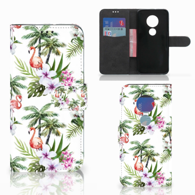 Motorola Moto G7 | G7 Plus | Telefoonhoesje | Met pasjeshouder | Flamingo Palms Motorola Moto G7 | G7 Plus | Telefoonhoesje | Met pasjeshouder | Flamingo Palms