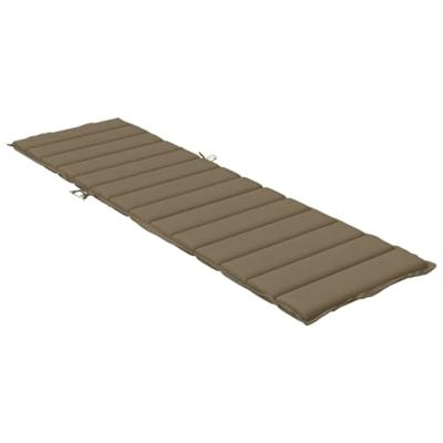 VidaXL Ligbedkussen 200x50x4 cm stof gemêleerd taupe