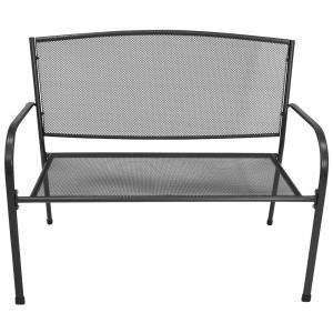 New York 2-persoons metalen tuinbank donkergrijs New York 2-persoons metalen tuinbank donkergrijs