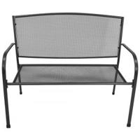 New York 2-persoons metalen tuinbank donkergrijs - thumbnail