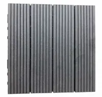 Kunststof tuintegel 30x30x2,4 cm antraciet - thumbnail