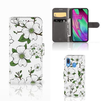 Samsung Galaxy A40 Hoesje Dogwood Flowers Samsung Galaxy A40 Hoesje Dogwood Flowers