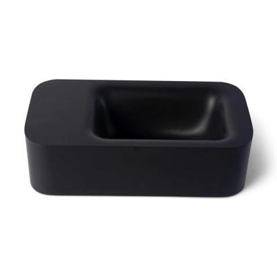 Fontein Luca Sanitair Lea 42x22x12 cm Solid Surface Zonder Kraangat Mat Antraciet Luca Sanitair