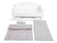 Small Foot houten poppenbed met lade en beddengoed, 4dlg. - thumbnail