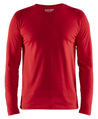 Blåkläder T-Shirt lange mouw 35001042 | Rood | Maat S - 7330509814383