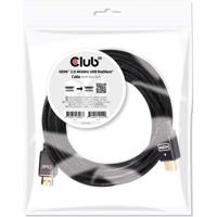 club3D CAC-2313 HDMI-kabel HDMI Aansluitkabel HDMI-A-stekker, HDMI-A-stekker 10.00 m Zwart 4K UHD, Vlambestendig - thumbnail