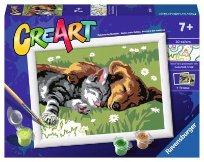 Ravensburger CreArt Schilderen op nummer slapende katten en honden