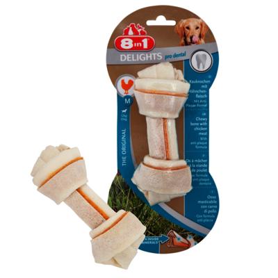 8in1 Delights Pro Dental, gezonde kausnack voor honden voor tandverzorging, verschillende Varianten:, M (1 st.), 1 Stuk (1 x 65 g), Kann variieren
