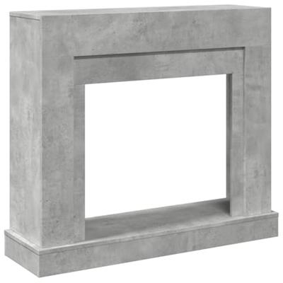 Haardombouw 100x30x87,5 cm bewerkt hout betongrijs - thumbnail
