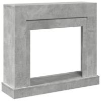 Haardombouw 100x30x87,5 cm bewerkt hout betongrijs - thumbnail