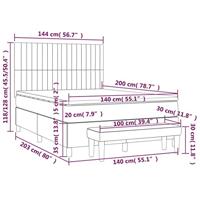 Boxspring met matras stof zwart 140x200 cm - thumbnail