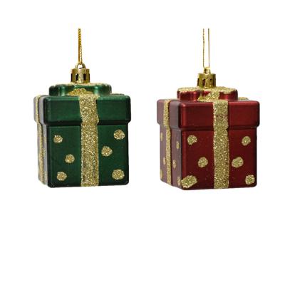 Cadeau kunststof l5b5h6.8 cm a2 kerst Decoris - Decoris