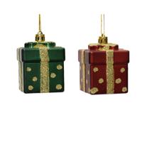 Cadeau kunststof l5b5h6.8 cm a2 kerst Decoris - Decoris - thumbnail