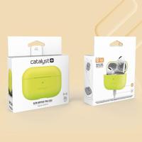 Catalyst Slim Case voor AirPods Pro Skin voor Apple AirPods Pro Charging Case, verwisselbare kleuren, beschermhoes Soft Skin, compatibel draadloos opladen - Neon Geel - thumbnail