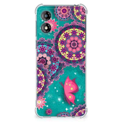 Motorola Moto E13 Back Cover Cirkels en Vlinders Motorola Moto E13 Back Cover Cirkels en Vlinders