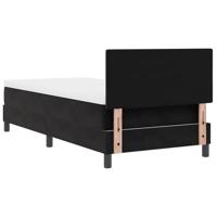 Boxspringbed met matras fluweel zwart 90x200 cm - thumbnail
