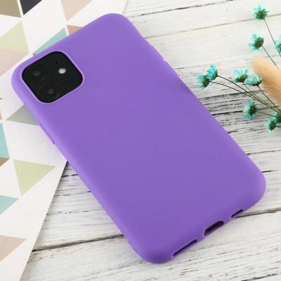Voor iPhone 11 Candy Color TPU case (paars)
