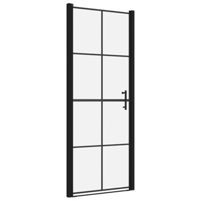 VidaXL Douchedeuren 81x195 cm gehard glas zwart