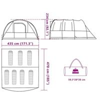 Tunneltent 7-persoons waterdicht blauw - thumbnail