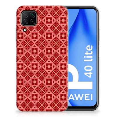 Huawei P40 Lite TPU bumper Batik Rood Huawei P40 Lite TPU bumper Batik Rood