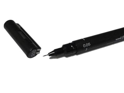Fineliner Uni-ball Pin 0.5mm zwart | 12 stuks Fineliner Uni-ball Pin 0.5mm zwart | 12 stuks