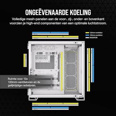 Corsair 6500D AIRFLOW Midi-tower PC-behuizing Wit Zijvenster - thumbnail