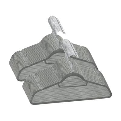 VidaXL 50-delige kledinghangerset anti-slip fluweel grijs VidaXL 50-delige kledinghangerset anti-slip fluweel grijs