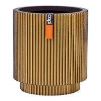 Vaas cilinder groove d23h25 zwart/goud - thumbnail