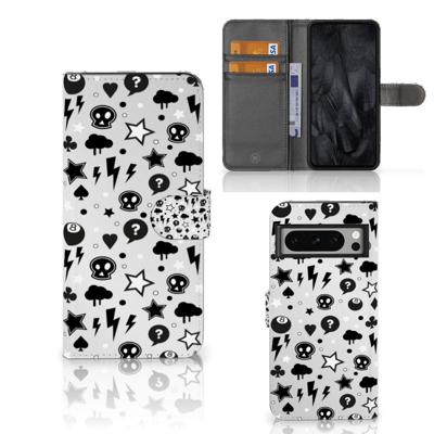 Telefoonhoesje met Naam Google Pixel 8 Pro Silver Punk Telefoonhoesje met Naam Google Pixel 8 Pro Silver Punk