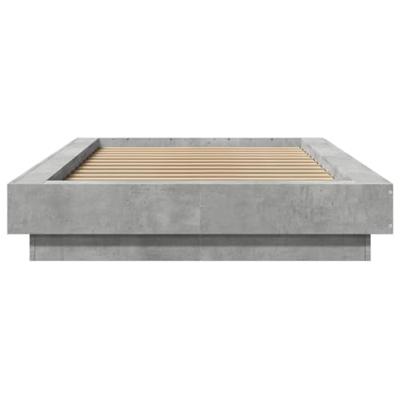 Bedframe bewerkt hout betongrijs 90x190 cm