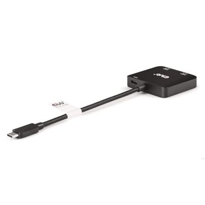 club3D CSV-1558 USB-C-displaykabel USB-C / HDMI Adapter USB-C stekker, HDMI-A-bus 15 cm Zwart