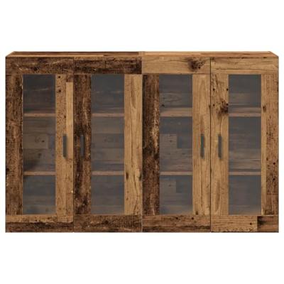 Wandkasten 2 pcs Oud Hout 69,5 x 34 x 90 cm Bewerkt hout Wandkasten 2 pcs Oud Hout 69,5 x 34 x 90 cm Bewerkt hout