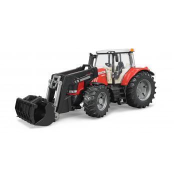 bruder Massey Ferguson 7600 met frontlader modelvoertuig - thumbnail