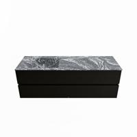 MONDIAZ VICA-DLUX 150cm badmeubel onderkast Urban 4 lades. Inbouw wastafel CLOUD links zonder kraangat, kleur Lava. - thumbnail