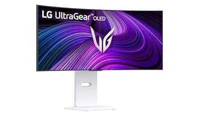 LG UltraGear OLED 34GX90SA gaming monitor 34 inch, 21:9 gebogen, WQHD (3440x1440), 240Hz, 0,03ms (GtG), Smart Functies met WebOS 24, luidsprekers 14W, HDR 400 True Black, G-Sync, FreeSync, USB-C, WiFi