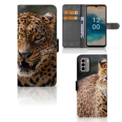 Nokia G22 | Telefoonhoesje | Met pasjeshouder | Luipaard