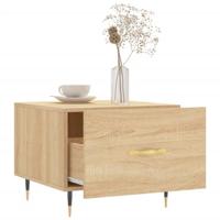 Salontafels 2 st 50x50x40 cm bewerkt hout sonoma eikenkleurig - thumbnail