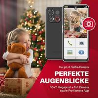 emporia SMART.6, mobiele telefoon voor senioren, 5G volt, smartphone zonder abonnement, mobiele telefoon met noodoproepknop, 6,58 inch display, Android 13, 50 MP-camera, zwart - thumbnail