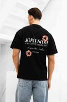 Jorcustom Flowers Loose Fit T-Shirt Heren Zwart/Oranje - Maat M - Kleur: ZwartOranje | Soccerfanshop - thumbnail