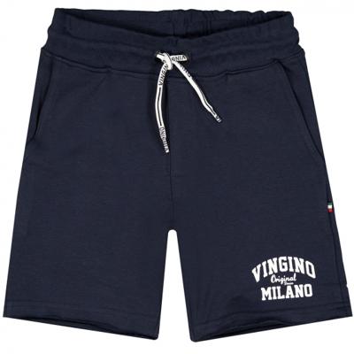 Vingino Essentials sweatshort met logo donkerblauw Vingino Essentials sweatshort met logo donkerblauw