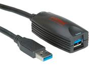 ROLINE USB 3.2 Gen 1 Actieve Repeater kabel, zwart, 5 m - thumbnail